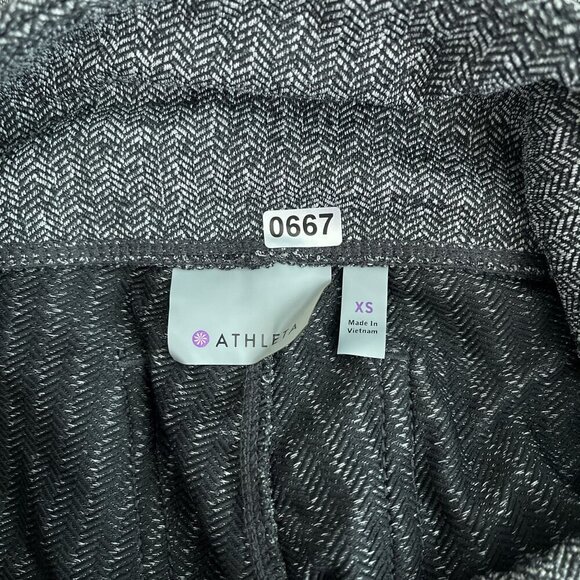 Athleta‎ Herringbone Metro High Waisted Leggings Stretch Gray Back Pockets XS - Picture 6 of 12